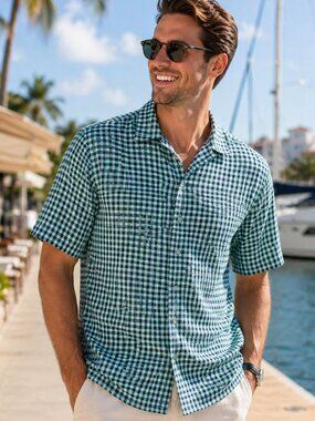 Bugatchi Uomo Luxury Modal Shirt Plaid Size L